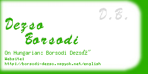 dezso borsodi business card